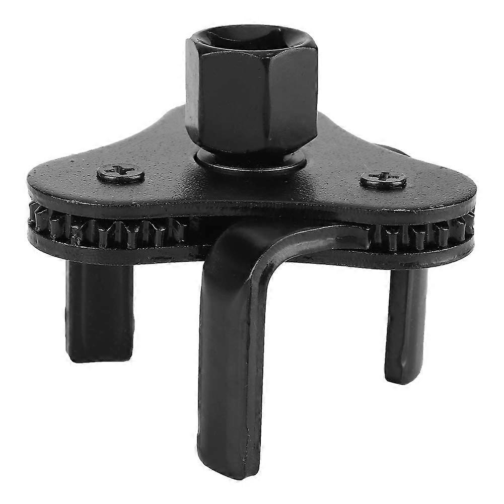 Oil Filter Wrench 3-Jaw Remover, Heavy-Duty Lightweight Steel, Non-Slip, Portable Black Design for Easy Use