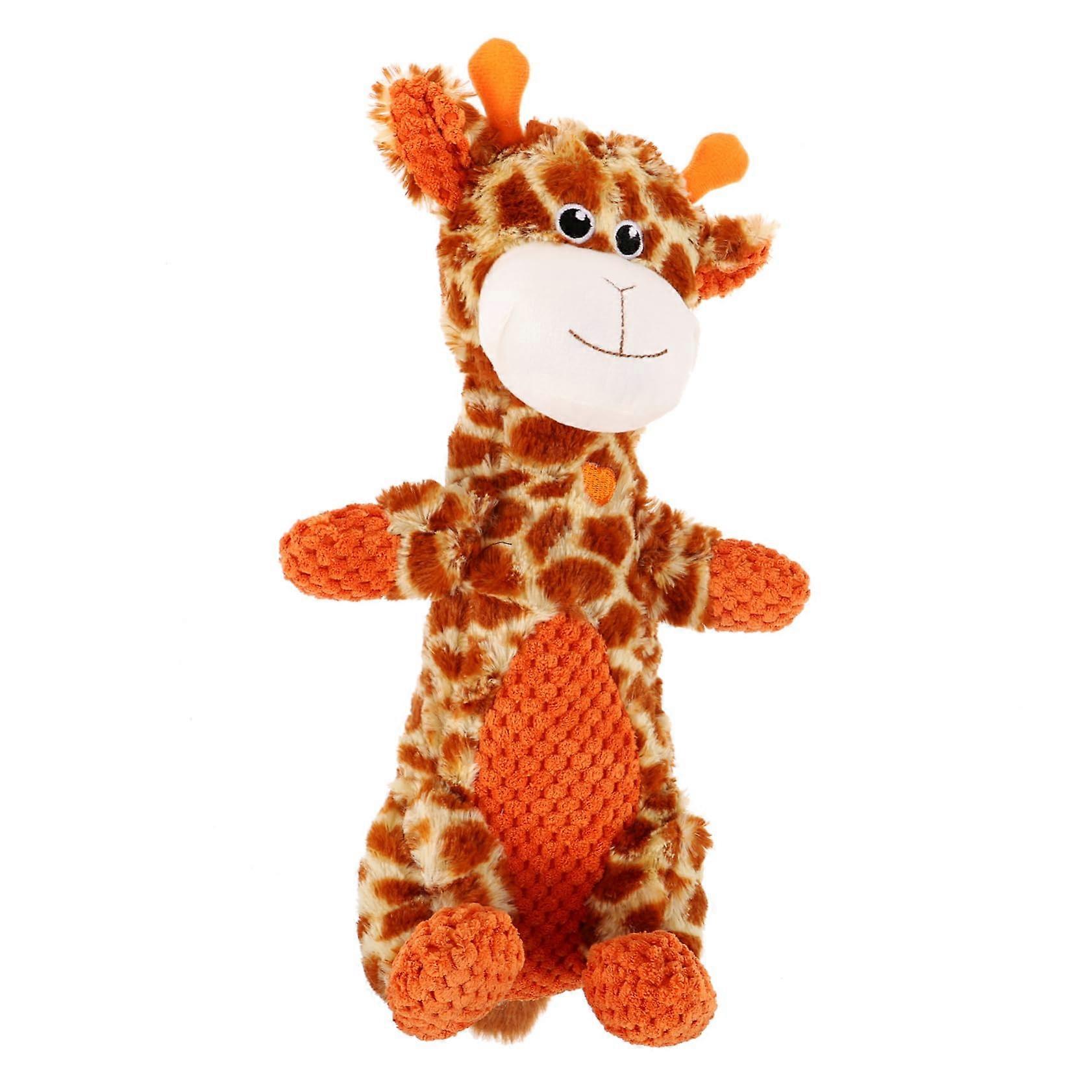 Small Giraffe Chew Toy for Dogs, Squeaky Plush Toy with Durable Soft Material, Interactive Pet Chew Toy for Dental Care and Biting for Small Dogs