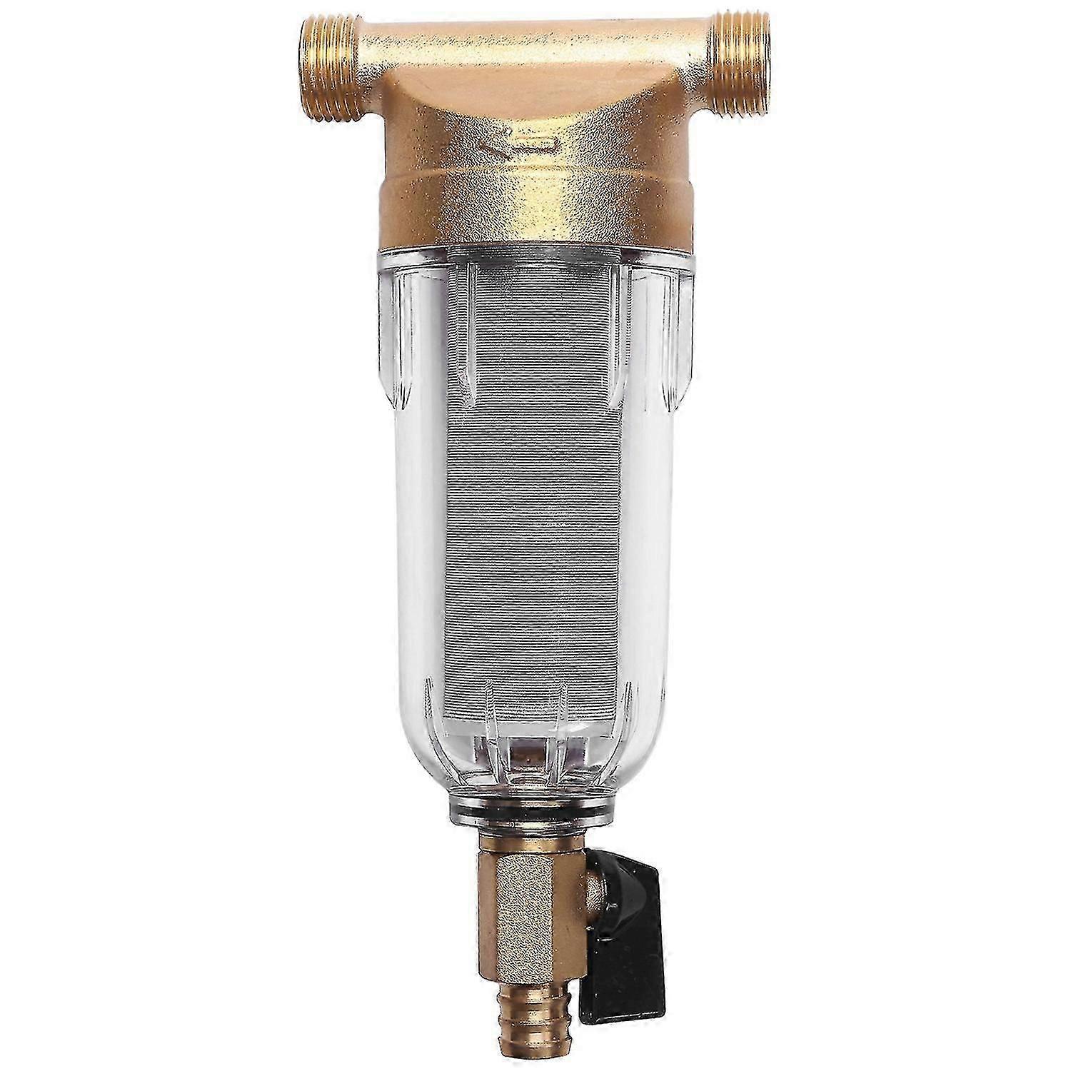 4 Split-mouth Water Filters Front Purifier Copper Lead Pre-filter Backwash Remove Rust Contaminant