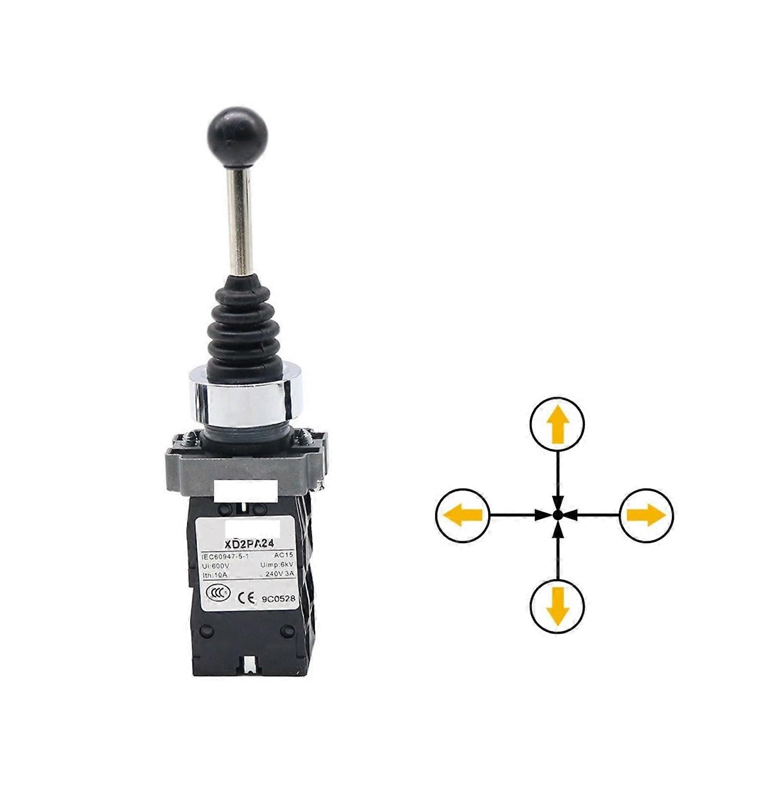 4NO 4 Position Cross Rocker Switch XD2PA14 XD2PA24 Joystick Controllers / 2NO 2 Position Rocker Switch XD2PA12 XD2PA22 (XD2PA24)