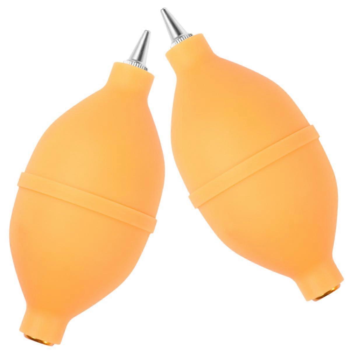 2 pieces silicone air blower squeeze bulb for cleaning electronics and computers, durable for dust removal.