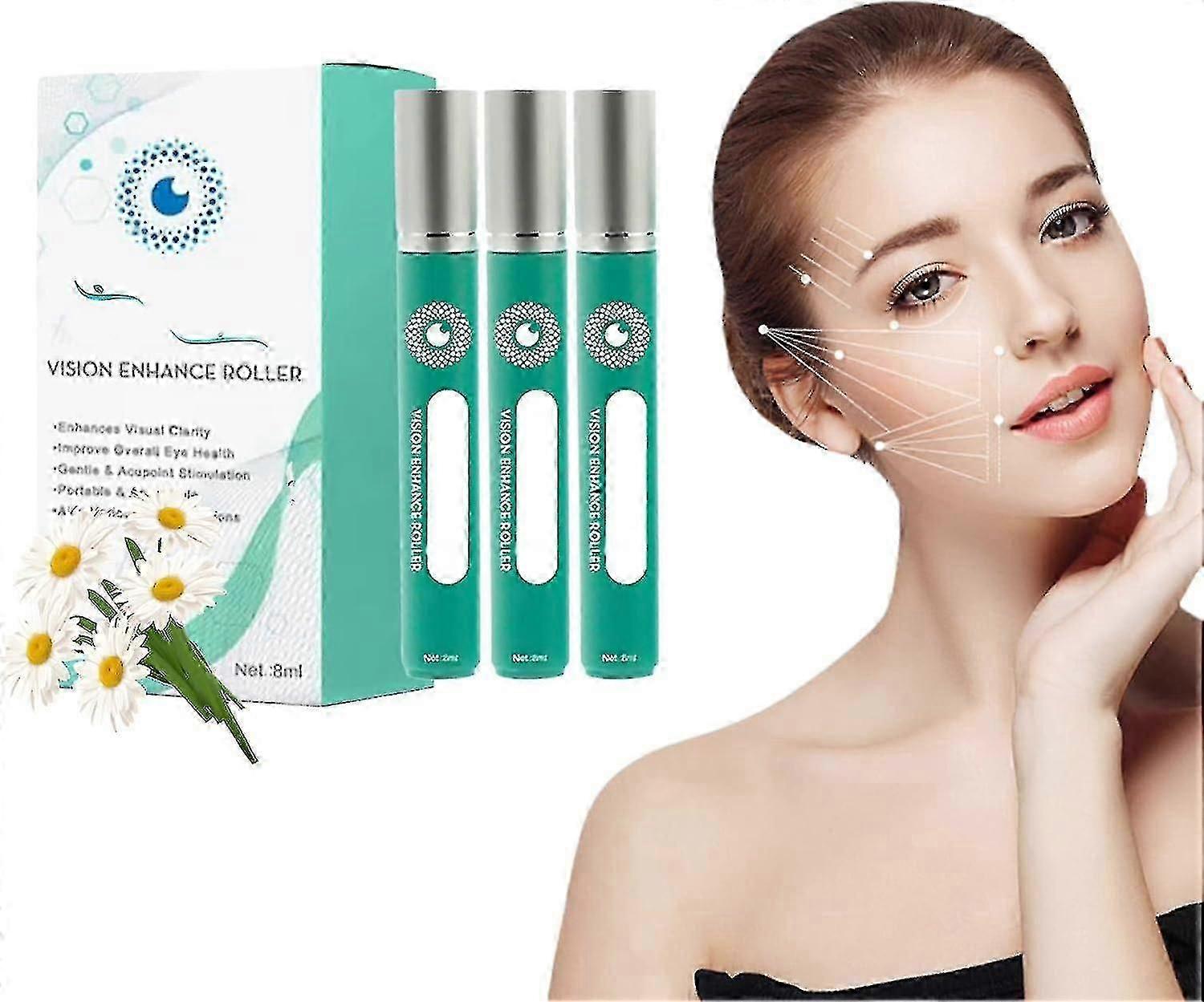 3 Pcs Vision Enhance Roller, Vision Enhance Roller, Vision Enhance Massage Roller