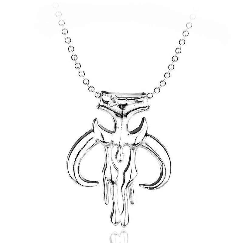Mandalorien Symbol Collier Pendentif Pendentif Chaîne Bounty Hunter Crâne Pendentifs Wars Punk Bijoux Hommes Cadeau
