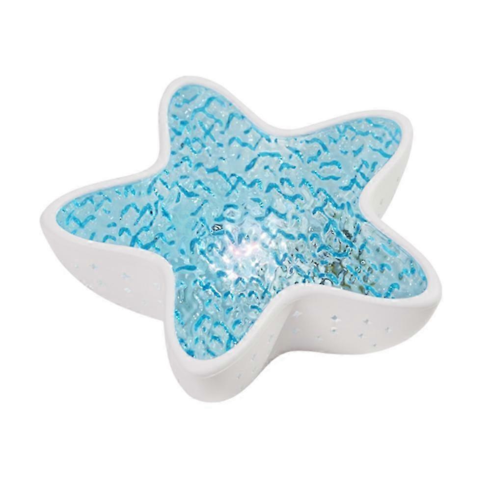 Starfish Night Light Projector with 7 Ocean Modes USB Rechargeable Ambient Mood Lamp for Bedroom Living Room Decor