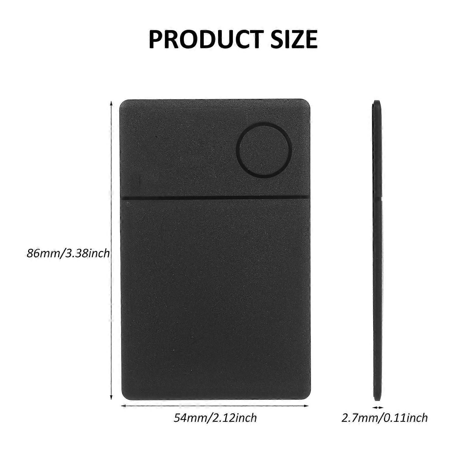icard01 Ultra-Thin Card-Type Anti-Lost Device Pet Tracking Artifact, Luggage Tracker, Key Finder, Smart BT Tracker Pairs with 'Find My' APP (for iOS O
