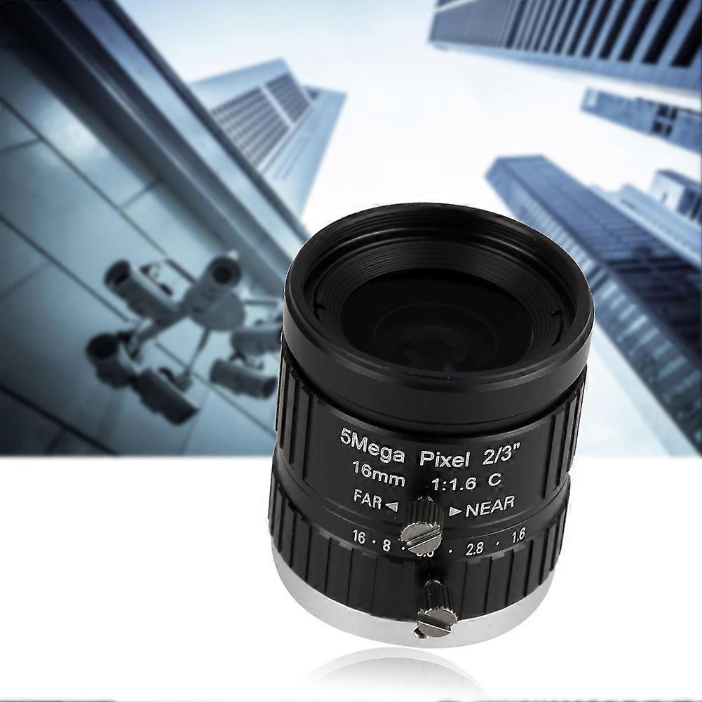 5MP 16mm F1.6 Objectif CCTV manuel 2/3" monture C Noir CW-FM1616-5MP