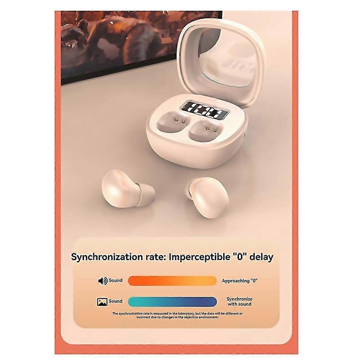 For With Digital Display Mini Comfortable Bluetooth Earphonesblack