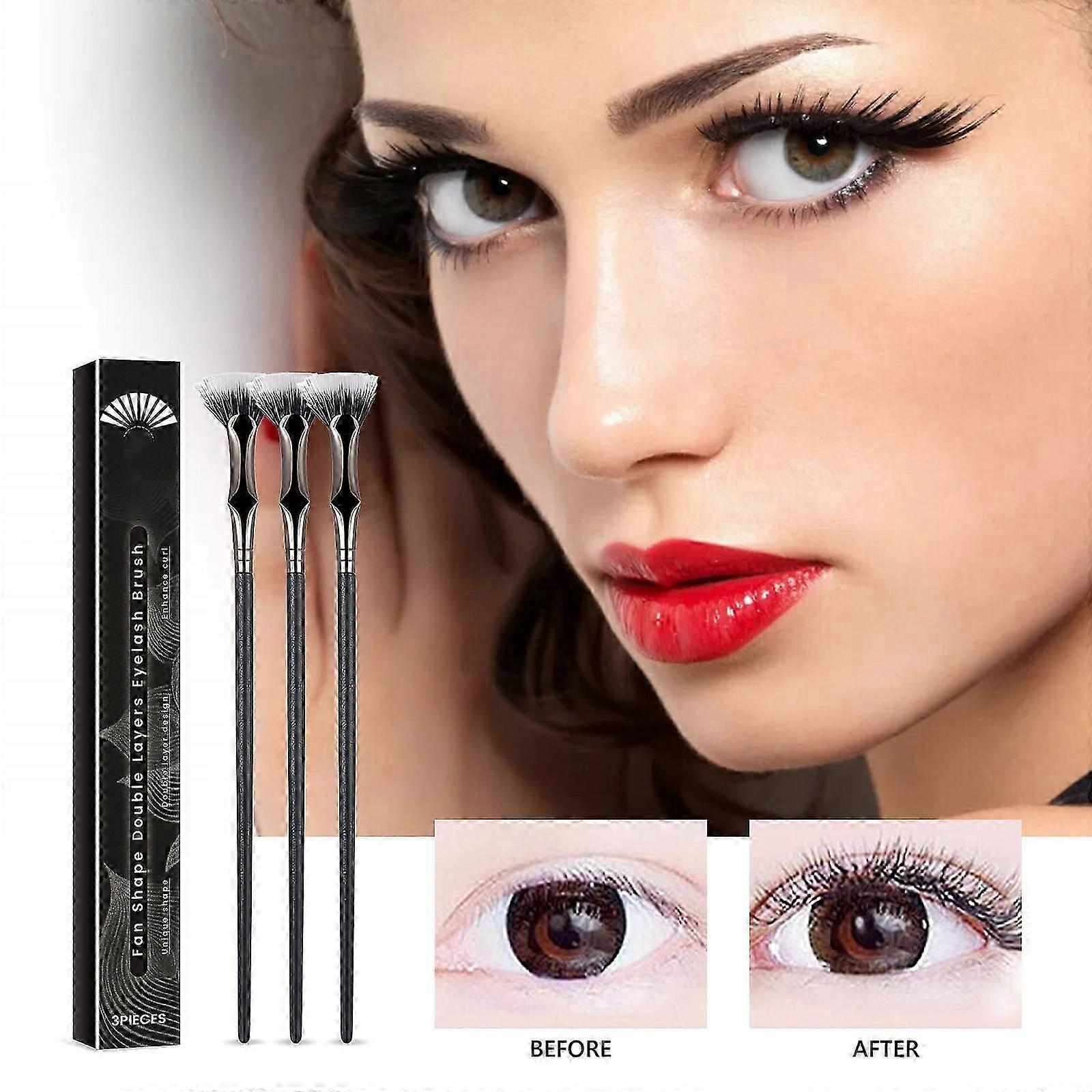 Lash Brush, Folding Angle Scalloped Lash Brush, Mascara Brush Eyelash Comb Separator for Upper Lower Eye Lash