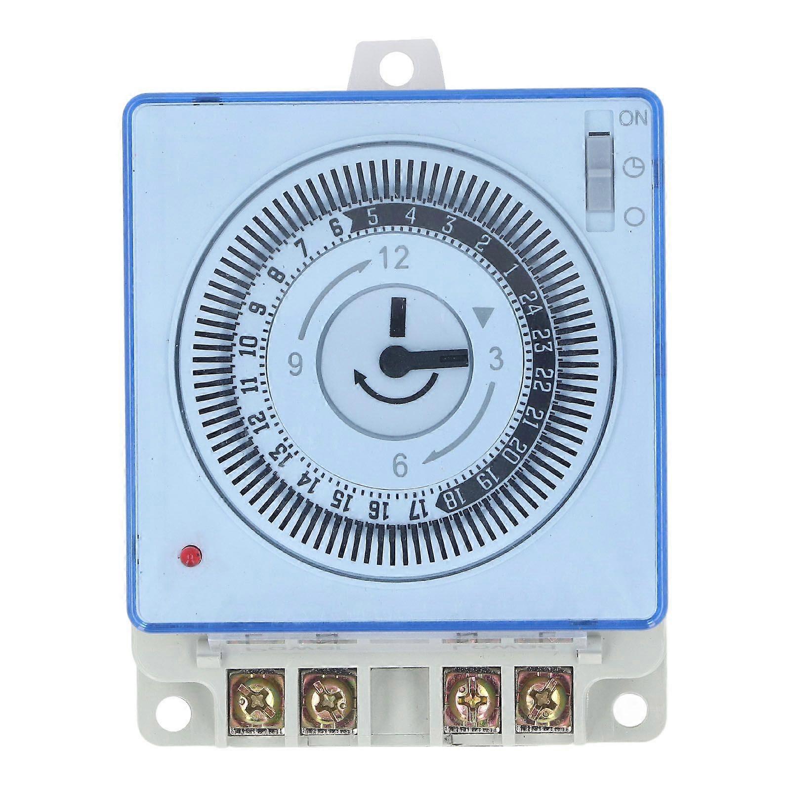 24 Hour Mechanical Time Switch Automatic Power Off Quick Connect Timer Switch for Lighting Control Exhaust System