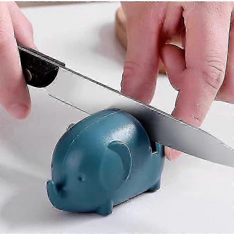 Knife Sharpener Mini Knife Sharpener Elephant Shape Non-slip Home Knife Sharpener Portable Knife Sharpener