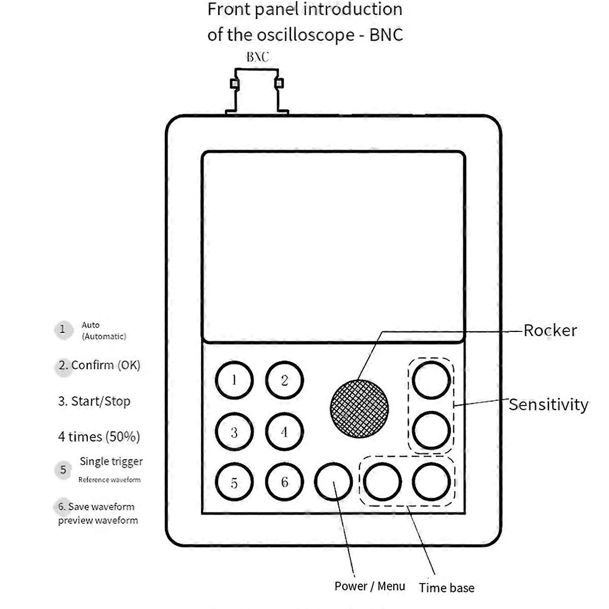Handheld Small Mini Portable Digital Oscilloscope 100M Bandwidth Car Repair DIY Kit Rechargeable