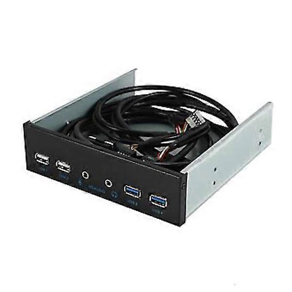 5.25 Inch Internal USB Hub with 2 Ports for Desktop Computer, Front Panel USB Expansion, Easy Installation