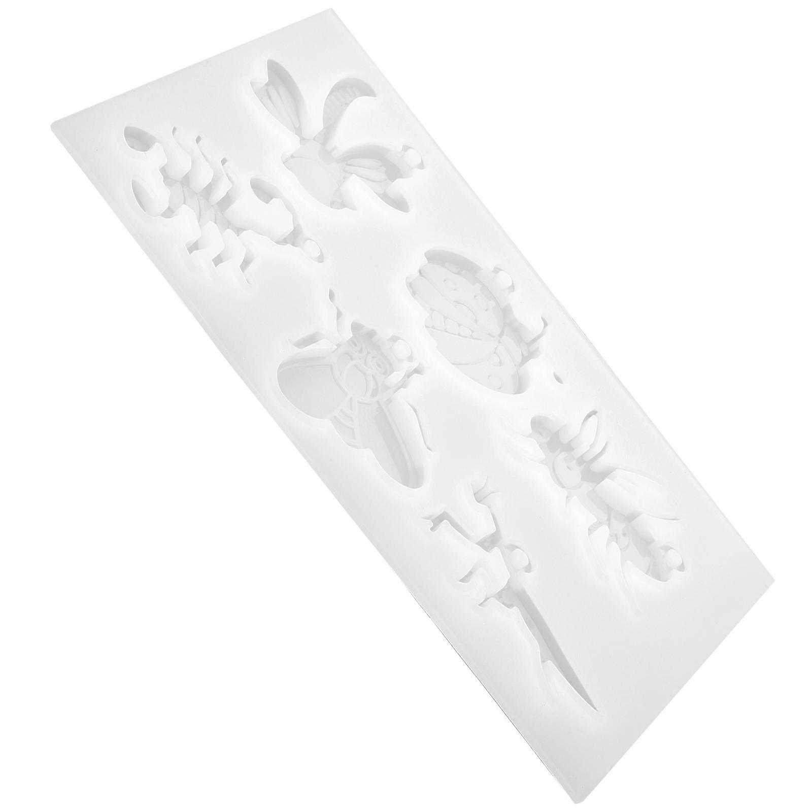 Silicone Keychain Pendant Mold for Cake Decoration Silver Color 2.5 Inch Reusable Non Stick