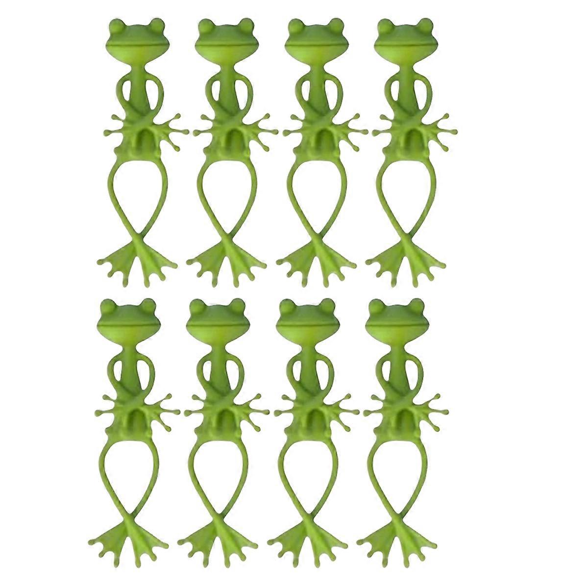 カエルの植物スタンドかわいいカエルの植木鉢ハガー植物クライミングフィクスチャクリップガーデンカエルクライミングブランチ8パック