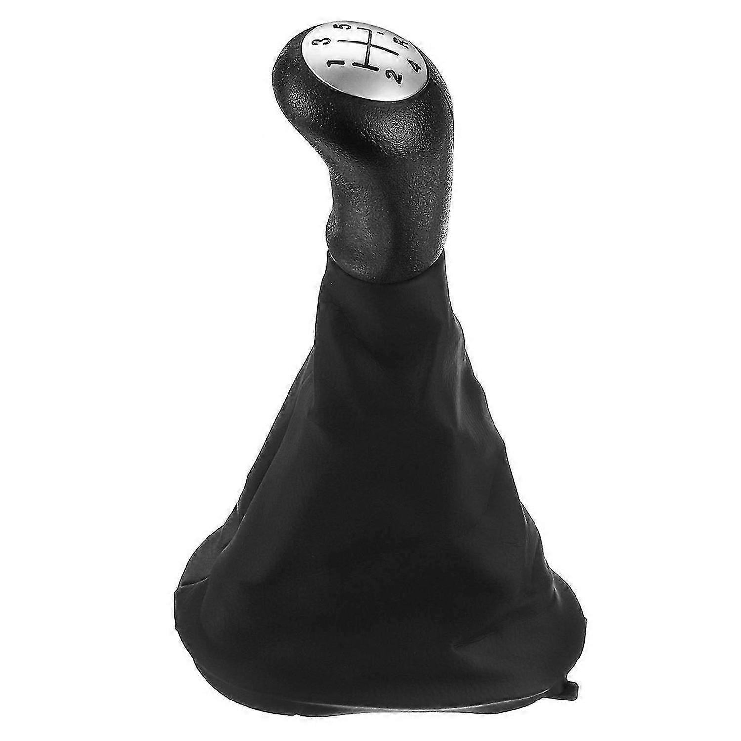 5 Speed Car Gear Shift Knob with Boot Cover for Plastic
