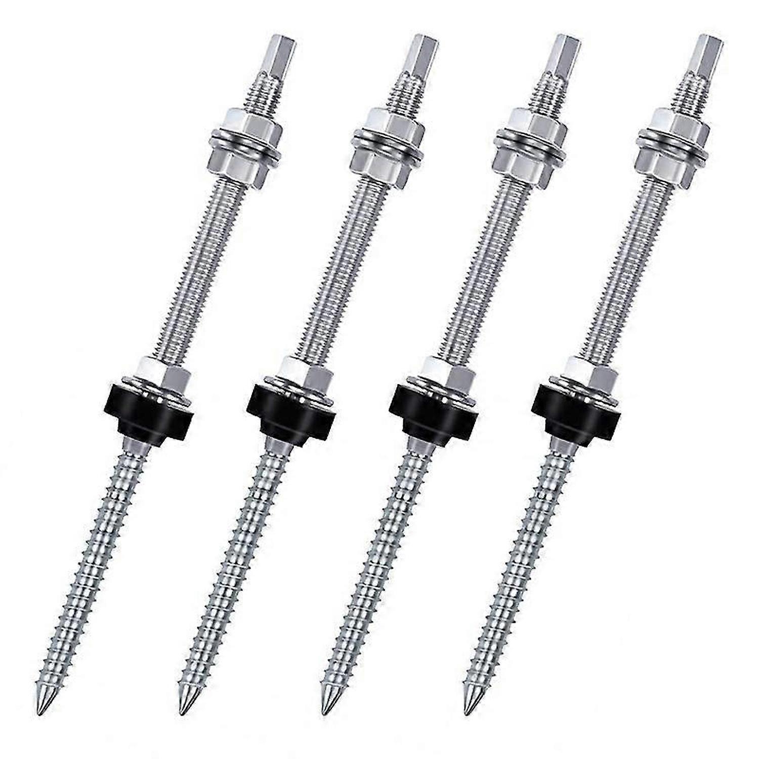 Hanger Bolts, M10 X 250 Mm, Pre-Assembled, V2A, Height-Adjustable