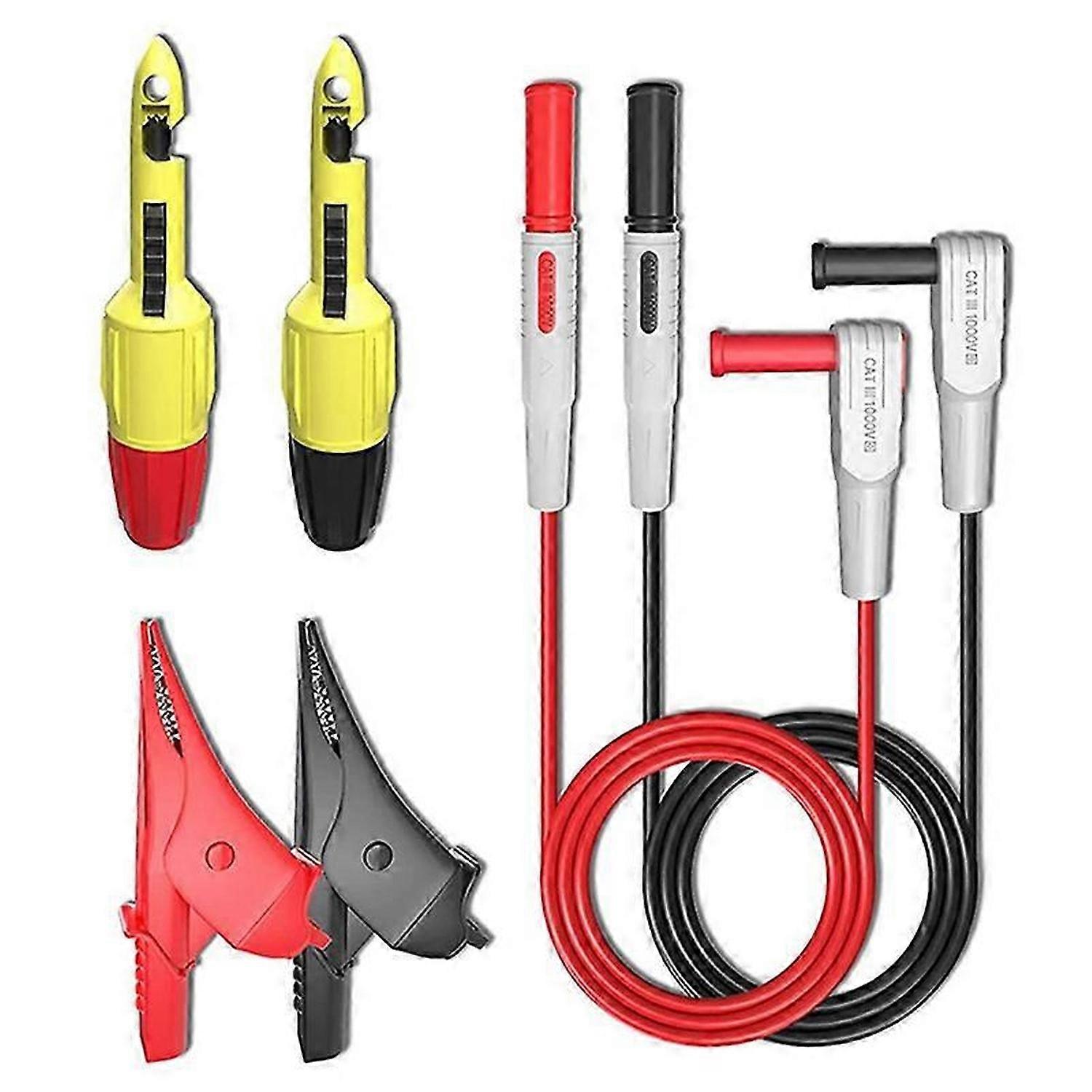 6PCS Multimeter Examination Leads Kit with Alligator Clips