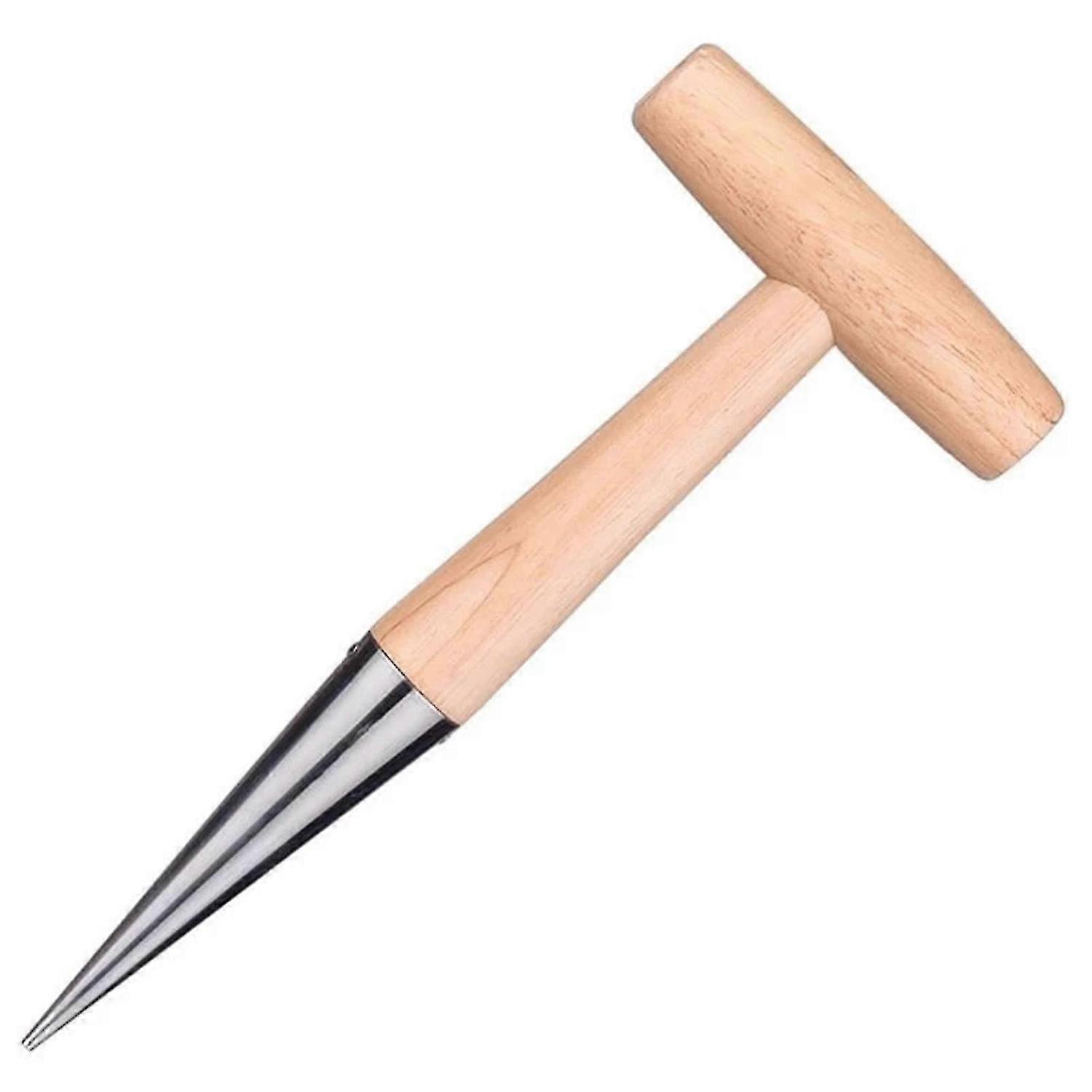 Gardening Hole Puncher With Wooden Handle Convenience Hole Digger Garden Tool For Sow