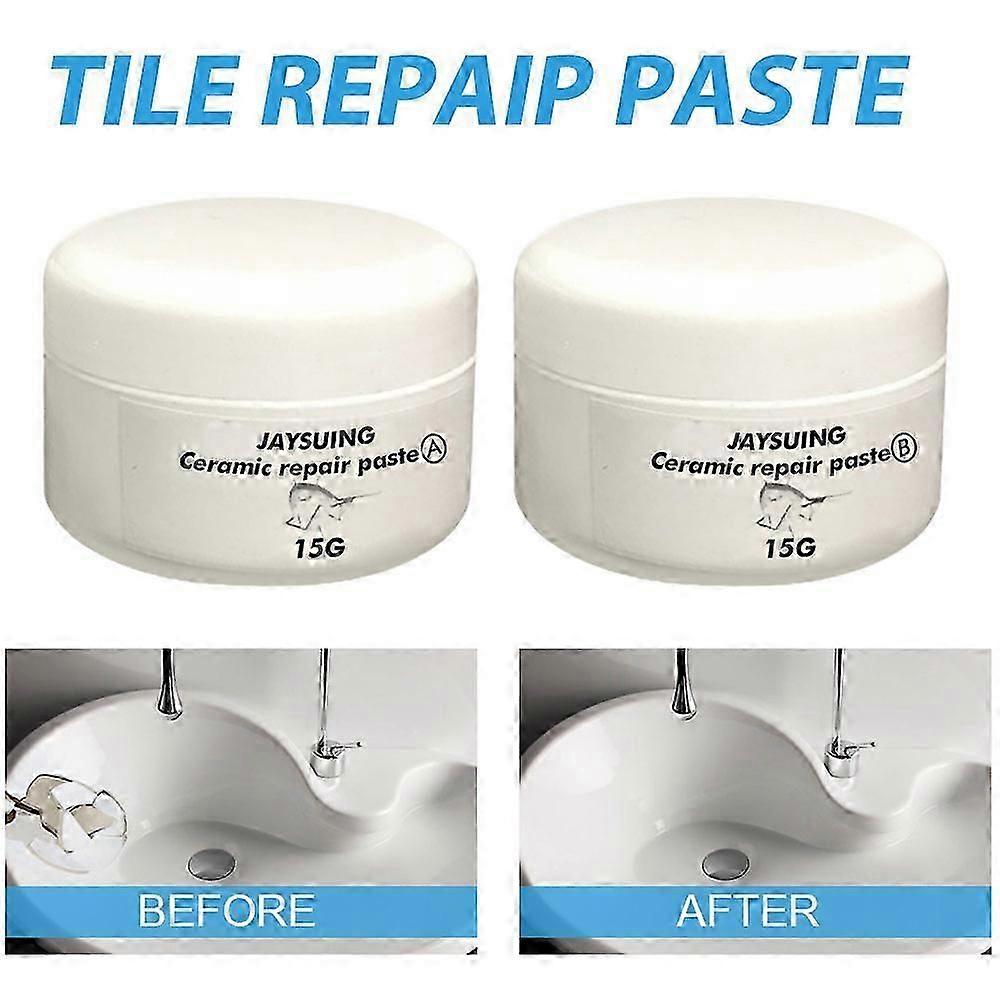 Porcelain and Fibreglass Tub Repair Kit - For Shower, White Tubs, and Tile Surfaces at Home
