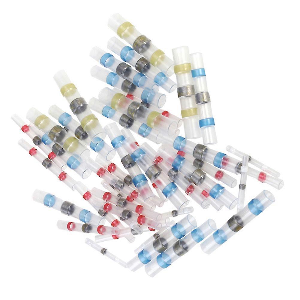 Assorted Color Heat Shrink Connectors Waterproof Solder Tube Terminal Connectors 50Pcs