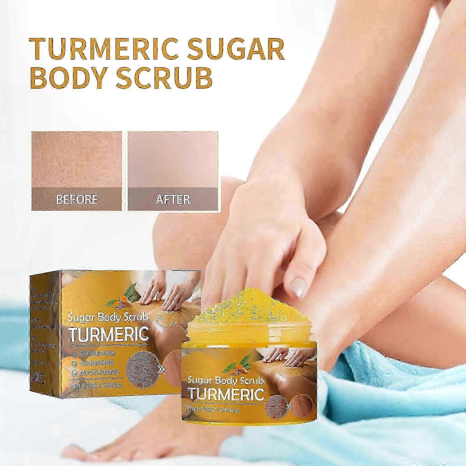 Radiant Glow Turmeric Exfoliator for Face and Body, Skin Brightening Solution for Uneven Tone and Spots