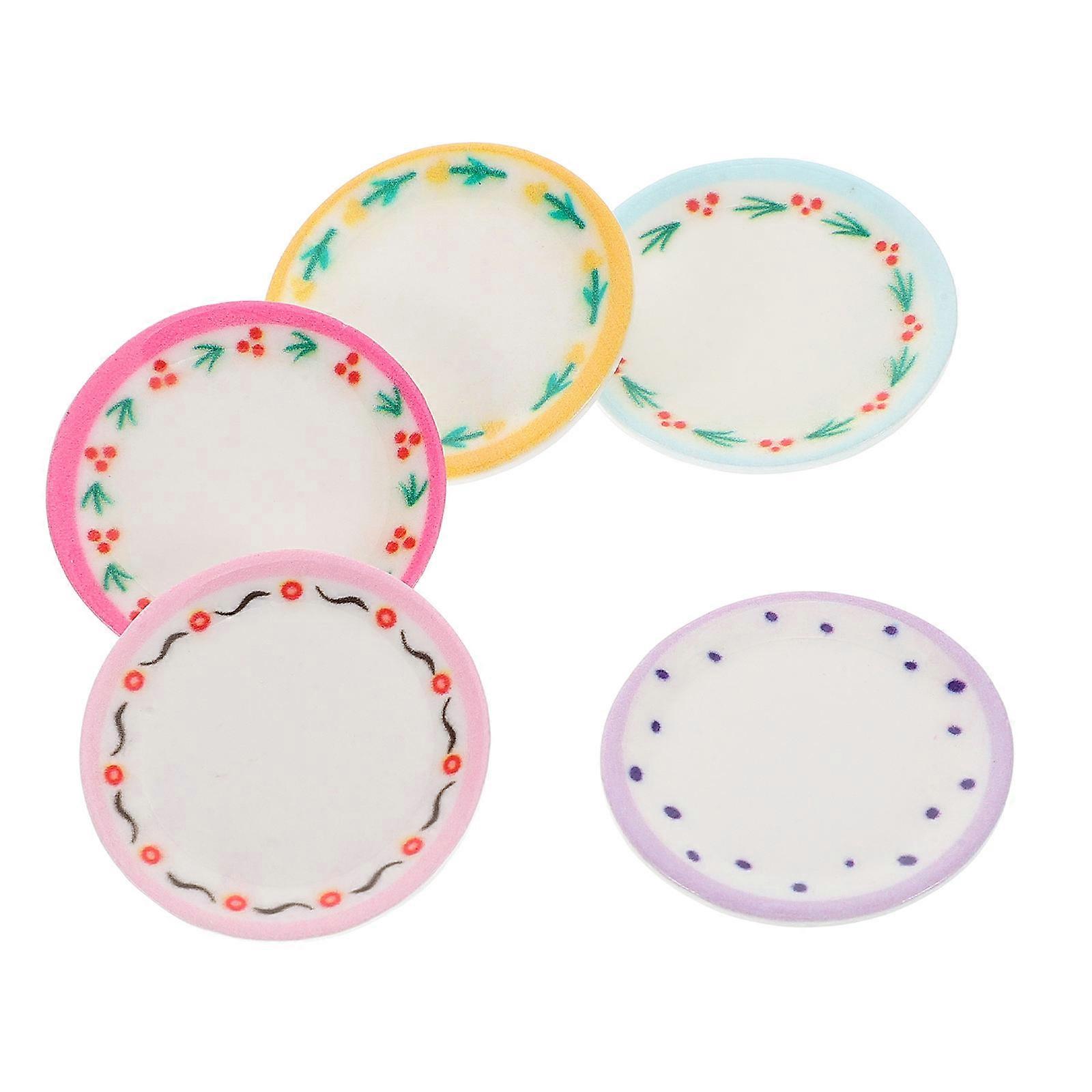 Miniature Dollhouse Accessories for Pretend Play Includes 50Pcs Plates