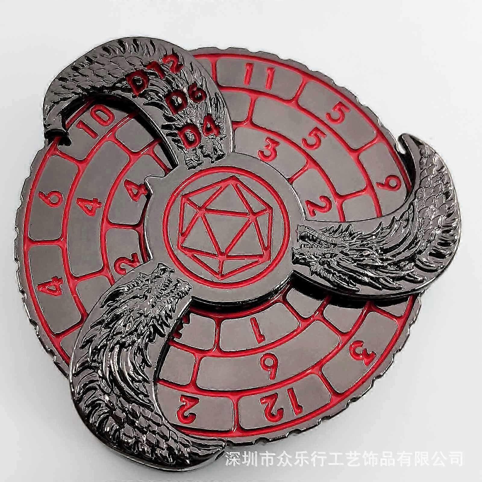 7-in-1 Metal Fingertip Gyro, Spinner Metal Dice, Dragon Compass 360 Spinning