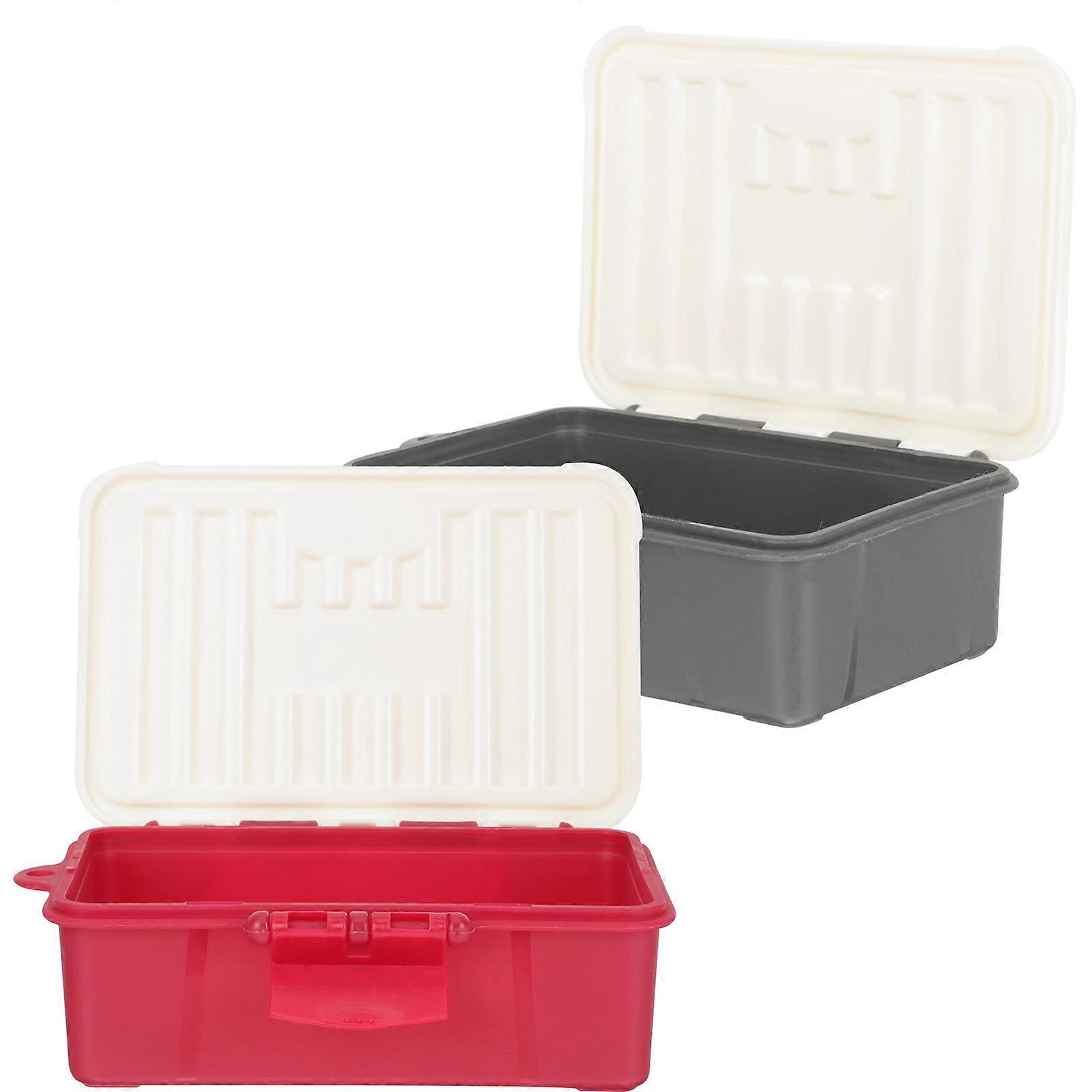 Storage Boxes Plastic Poker Cards Containers Travel Jewelry Durable Assorted Color Snap Closure 2Pcs