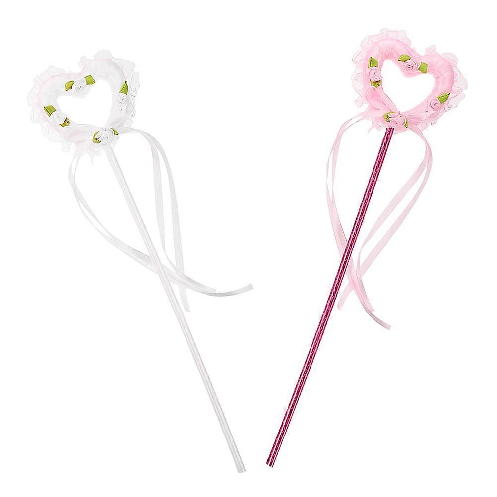 Children Fairy Wand Heart Wand Set for Stage Performance 6Pcs Assorted