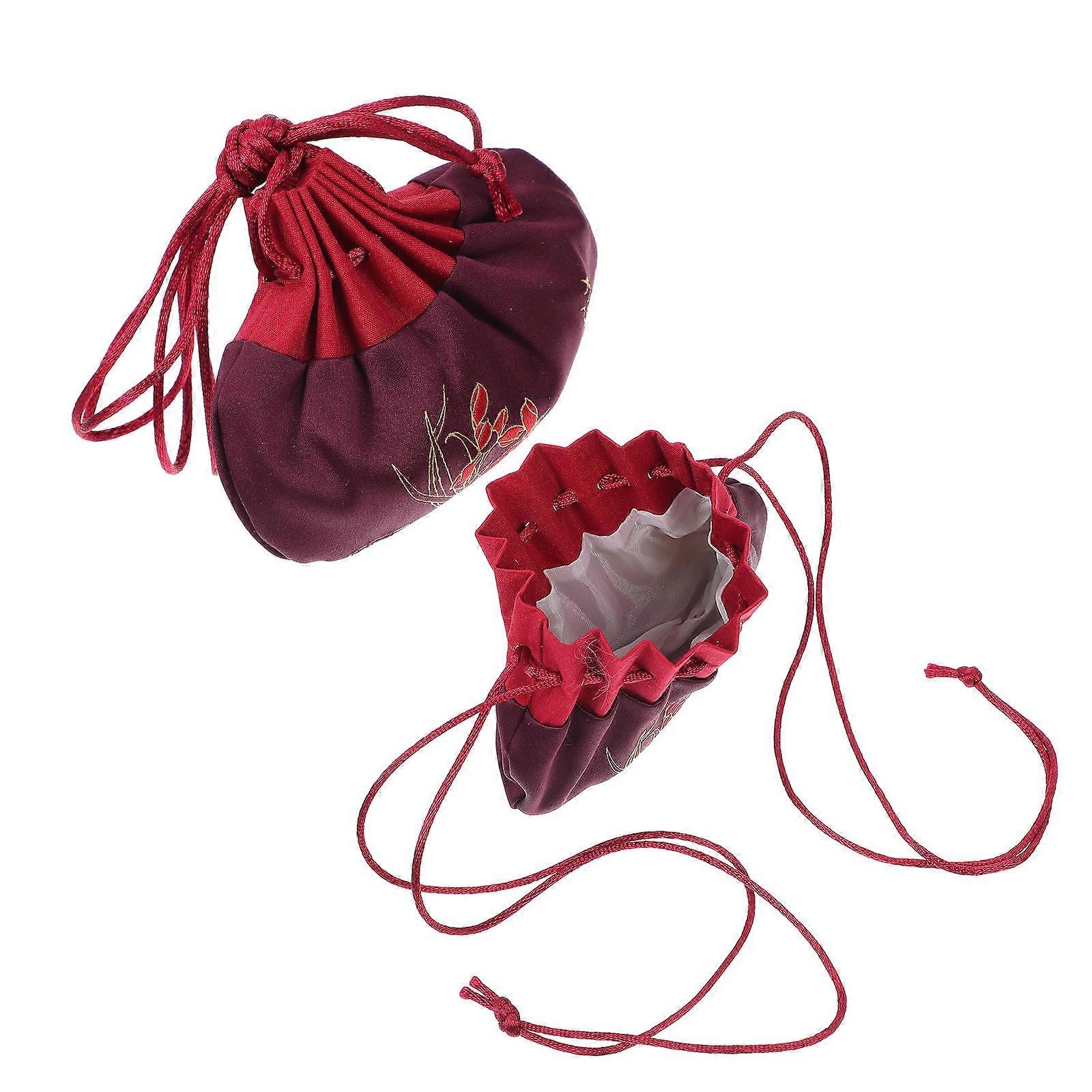 Sachets Fragrance Bag Empty Sachet for Women 2Pcs Red Hanging Pouches