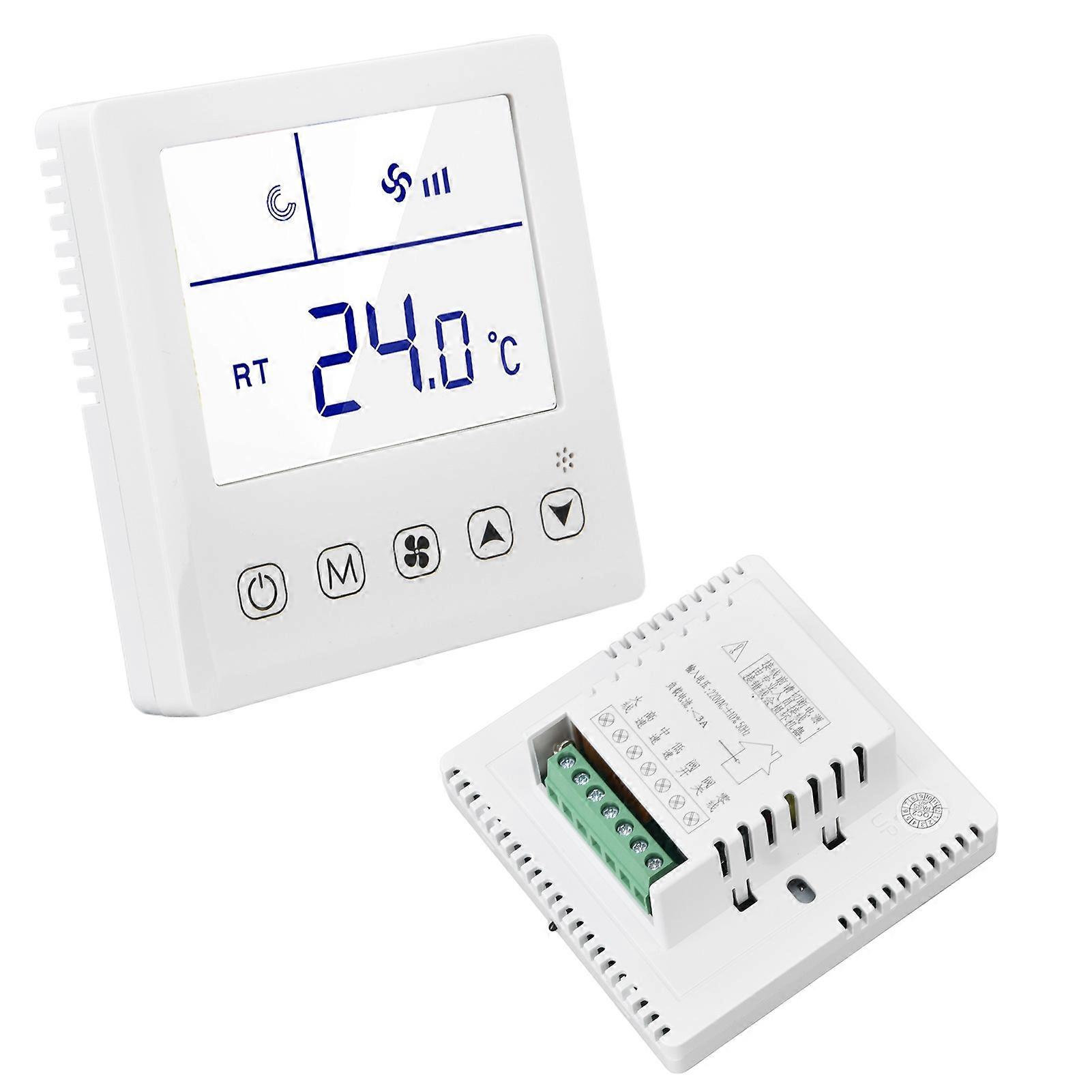 Digital Thermostat AC220V Ventilation Temp Controller with LCD Display