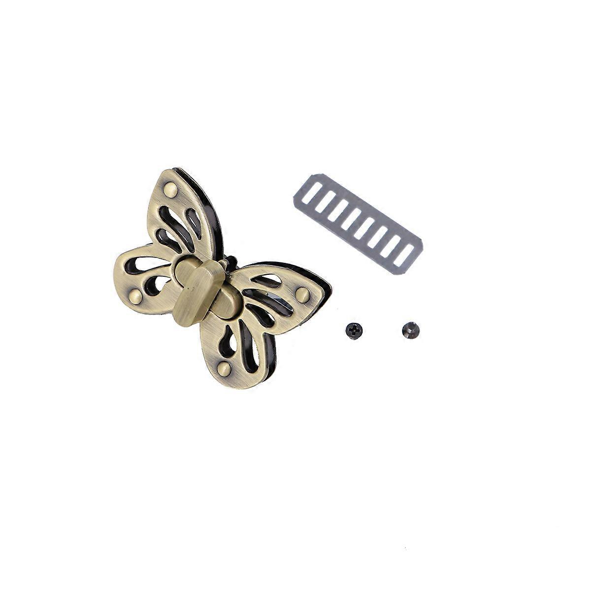 Turn Lock Clasp Purse Zinc Alloy Elegant Design Handbag Lock Clutch Use in Purses Clutches Bags Handbags Butterfly Shape 1Set