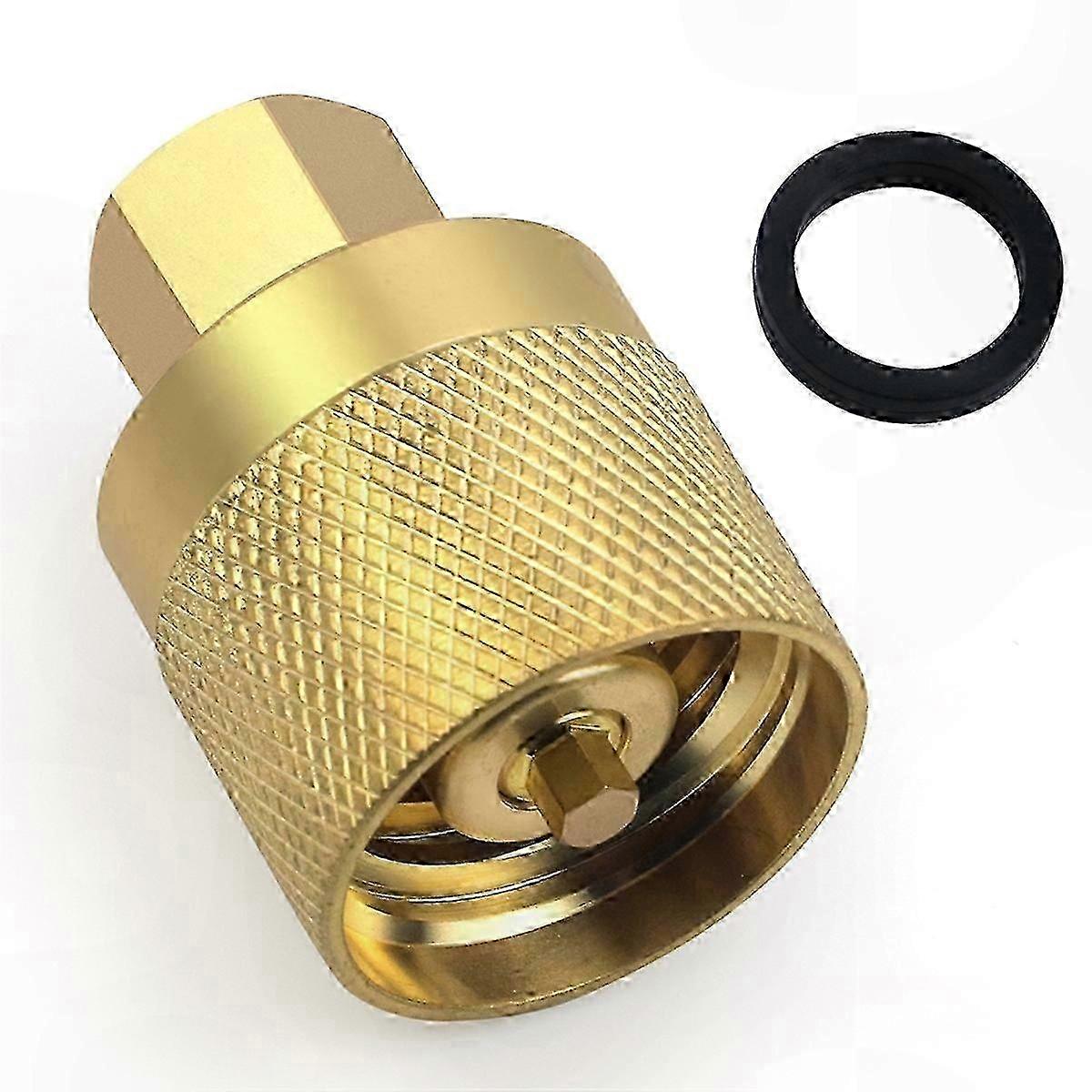 Propane Forklift Adapter Valve with Gasket - Brass Connector for Propane Tanks