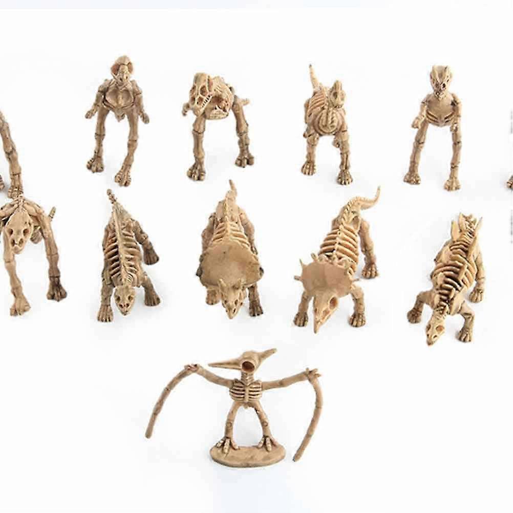 Funny Dinosaur Ornament Set for Creative Display with 12Pcs Toys