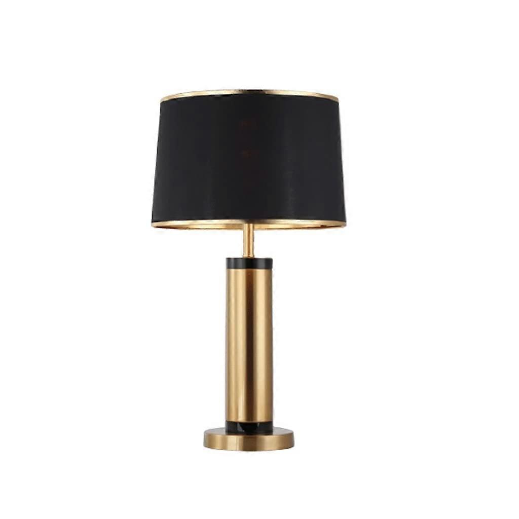 LED Table Lamp Modern Universal Desk Lamp With Fabric Shade Black Finish For Study And Reading Eye Care Button Switch