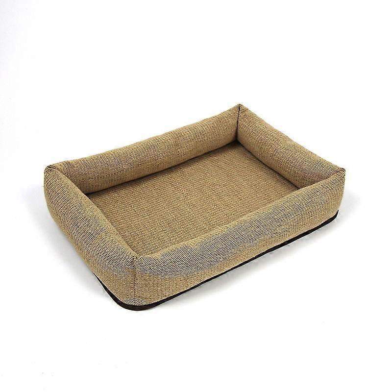 Sisal Cat Scratcher Bed, Durable Cat Bed & Scratching Board 2 in 1, Breathable, Durable, Non-Slip Base, 35 x 50 cm