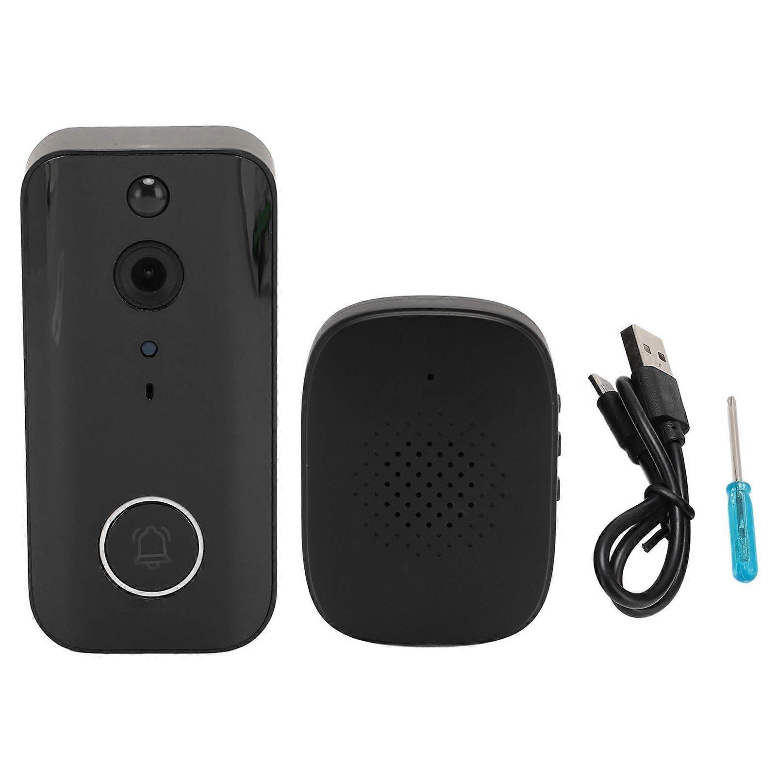 Doorbell Camera 1080P Wireless 2 Way Talk PIR Motion Detection Infrared Night Vision Voice Conversion Noise Reduction 4000mAh Video Doorbell