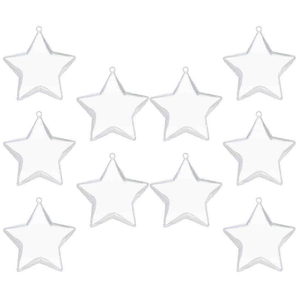 Clear Plastic Ornaments Star Ball Decorations for Christmas Tree 30Pcs