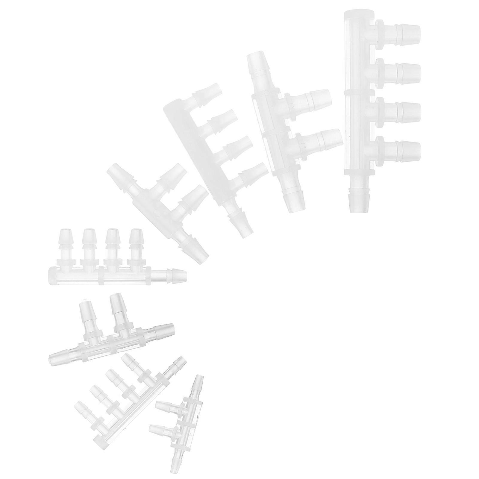 Hose Barbed Fitting Plastic Adapter for Fish Tank Setup 24Pcs Kit
