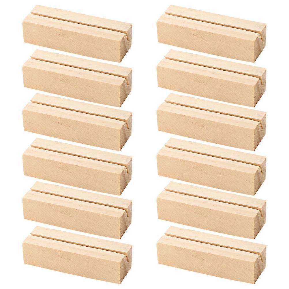 Wood Memo Holder for Office Use 36Pcs Rectangular Photo Stand