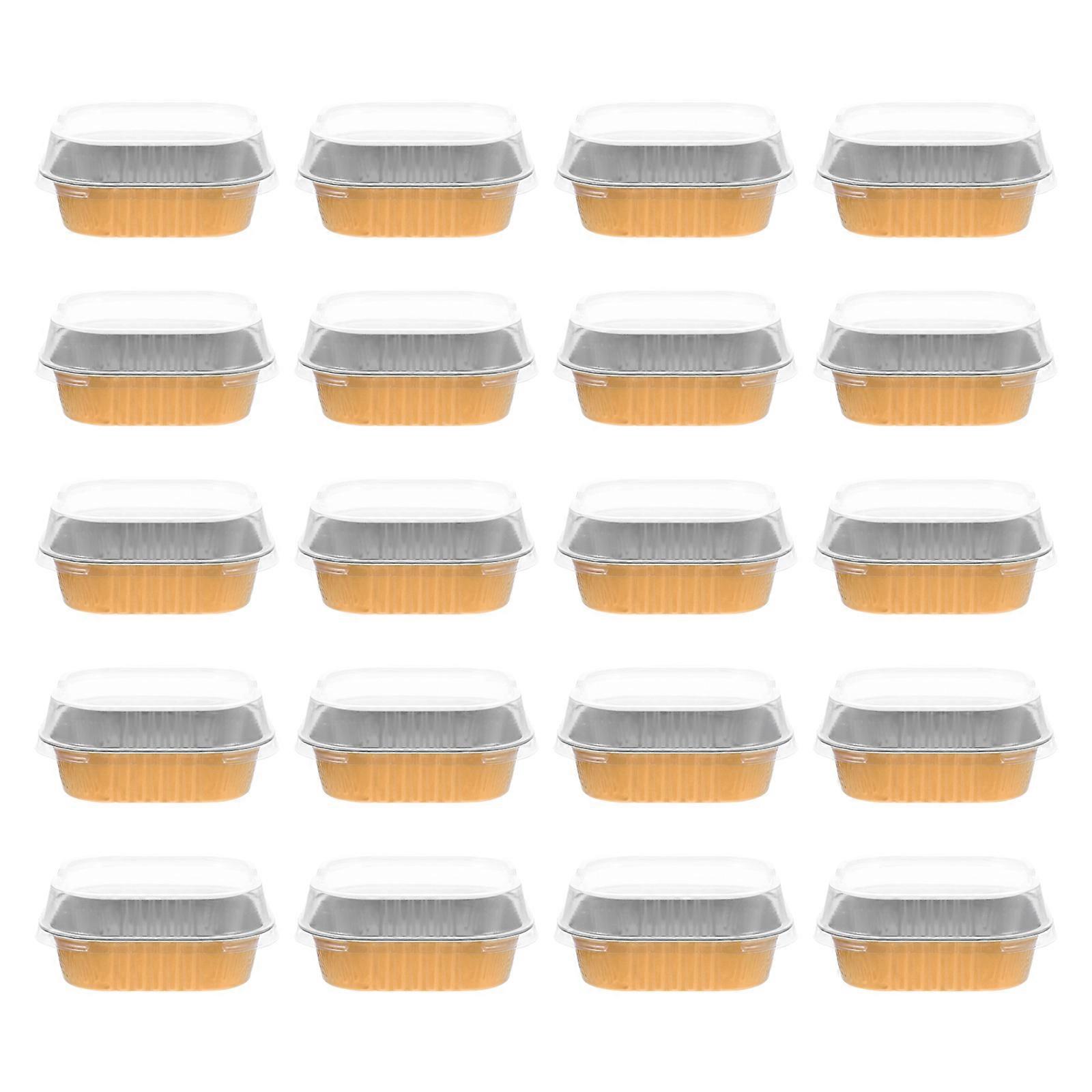 20 Sets Of Convenient Aluminium Foil Cupcake Cases Perfect For Families Baking Desserts With Smooth Surfaces 11.2X11.2CM Size