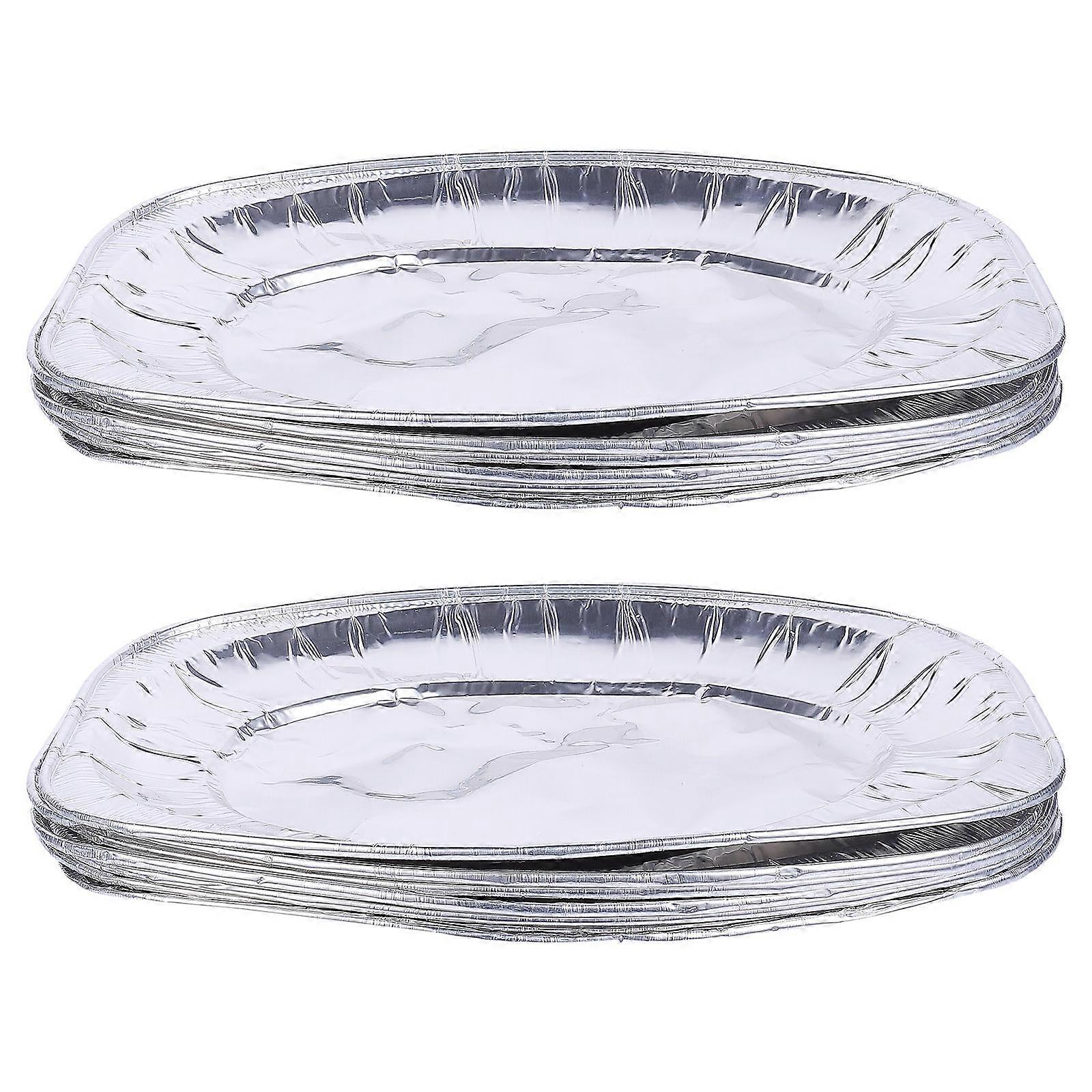 Foil Baking Pans 10Pcs Aluminum Foil Pans for Baking Use Silver