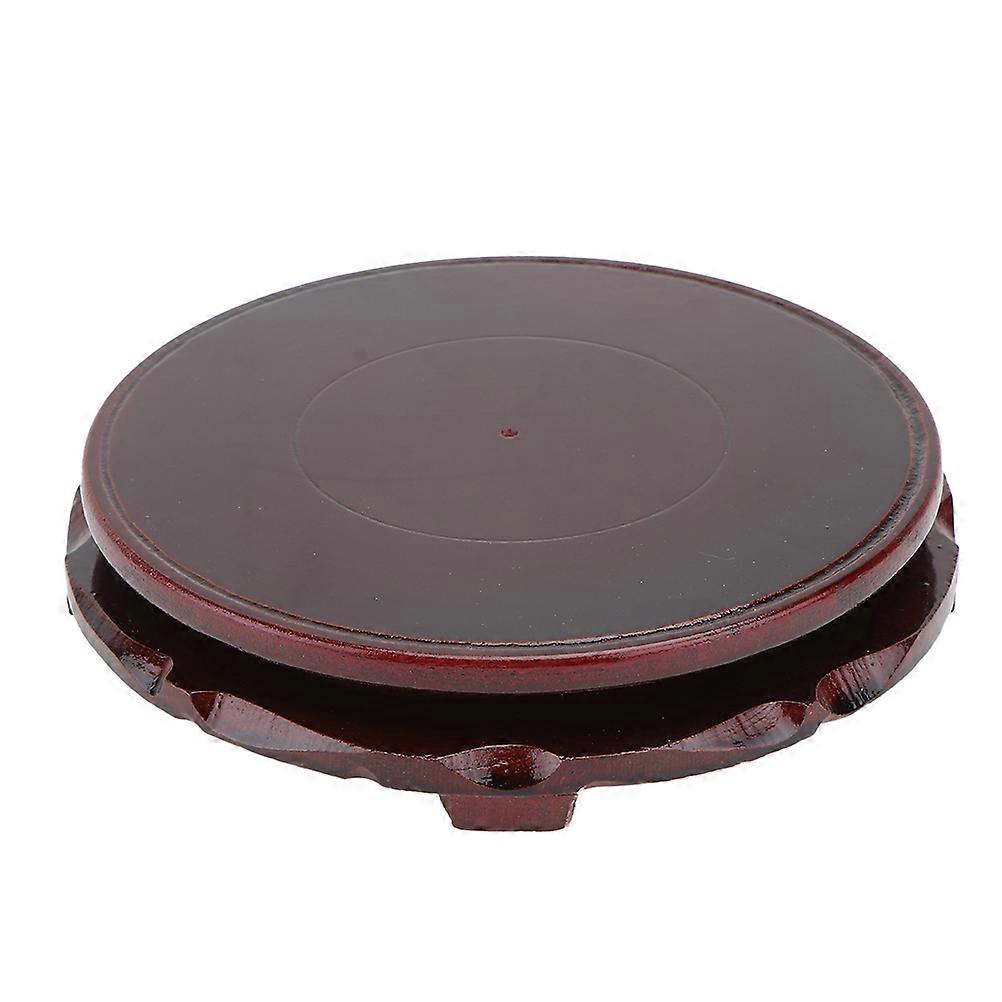 Rotatable Flowerpot Base for Storage Use 2Pcs Brown Decorative Pedestal