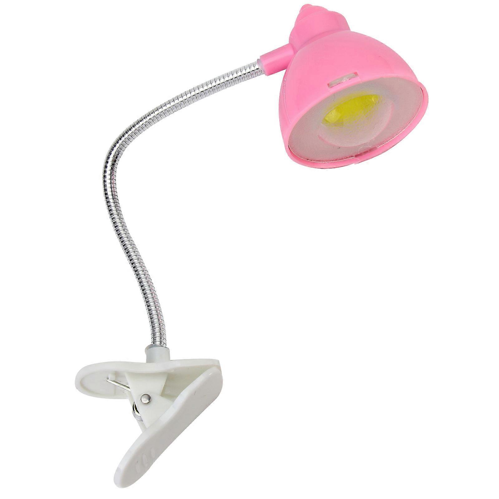 LED Clip Desk Lamp Eye Caring Reading Light for Home Use 3Pcs Pink