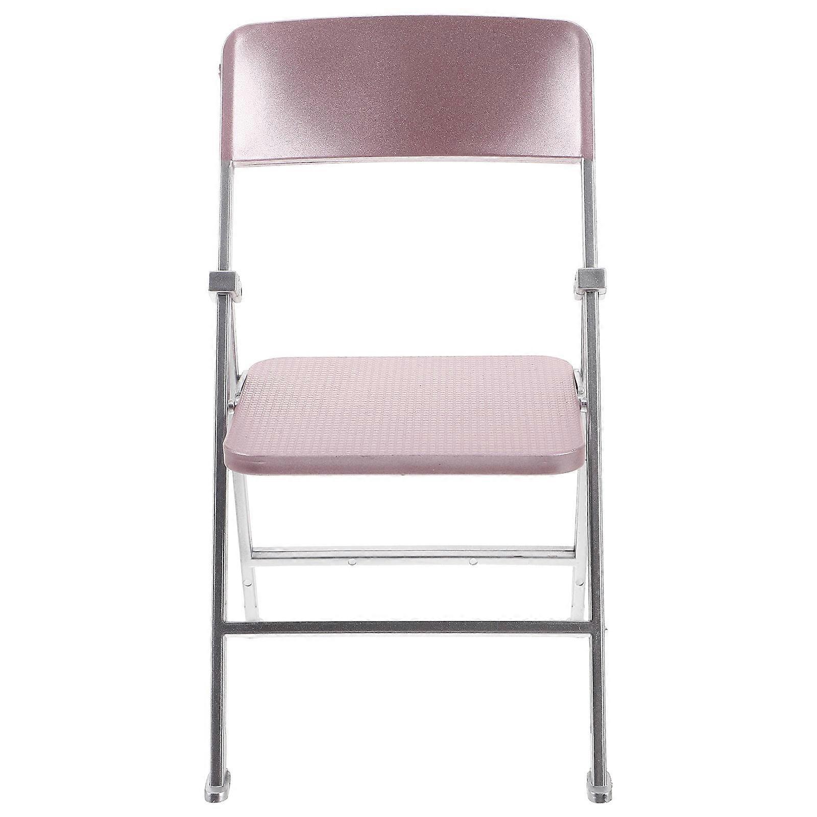 Miniature Folding Chair for Dollhouse Decoration Foldable 2Pcs Set