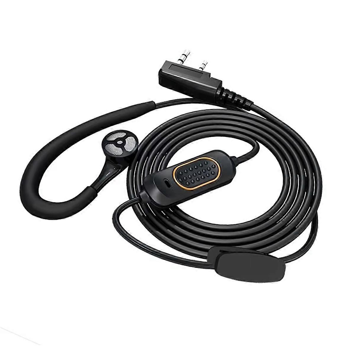 2 Pin Silicone Material Walkie-Talkie Headset Wired Two Way Ham Radio Earpiece Earphone for -888S UV5R