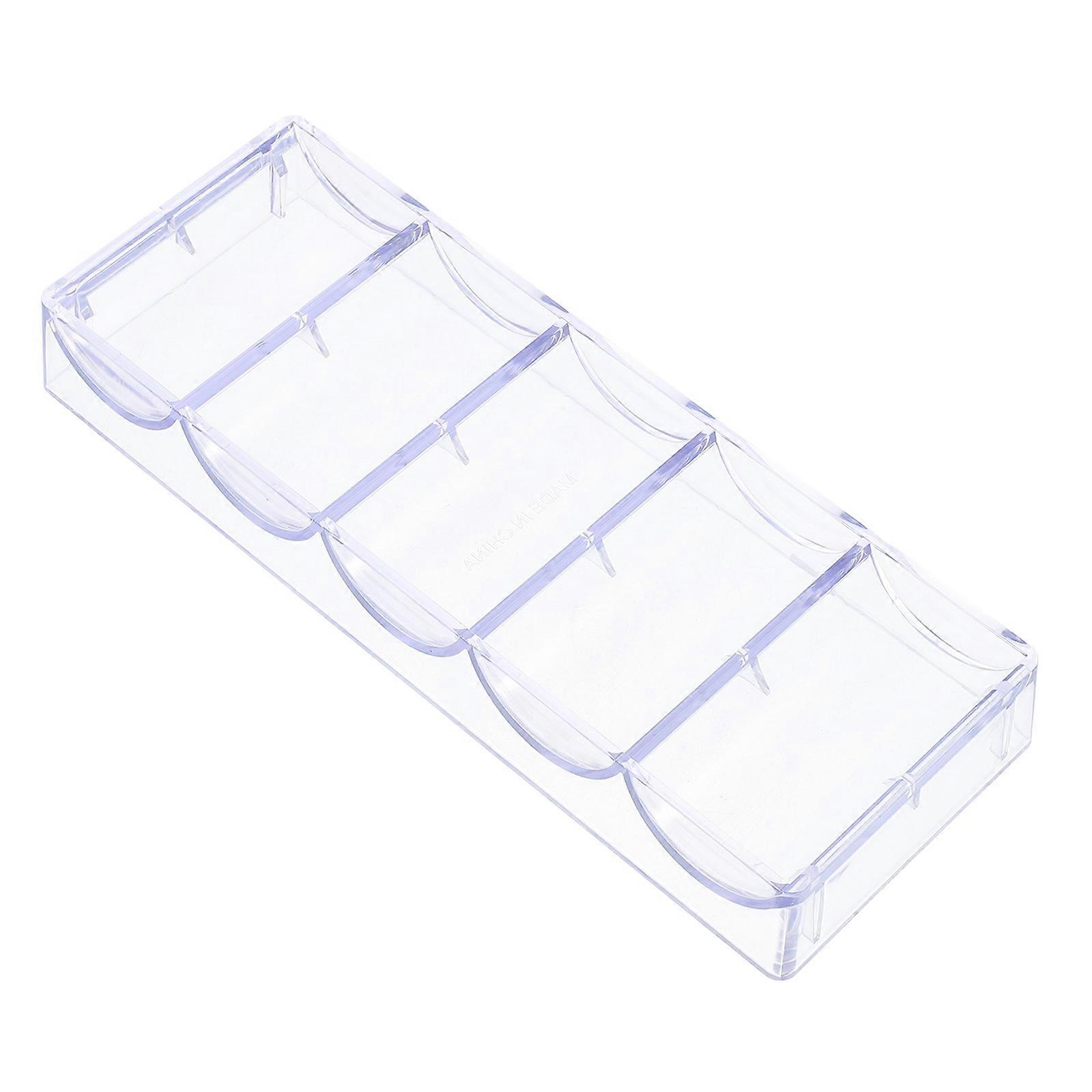 Rectangular Clear Food Display Tray 5Pcs Acrylic Stand For Party Event Wedding Home Use 8.2X3.1X5.5IN