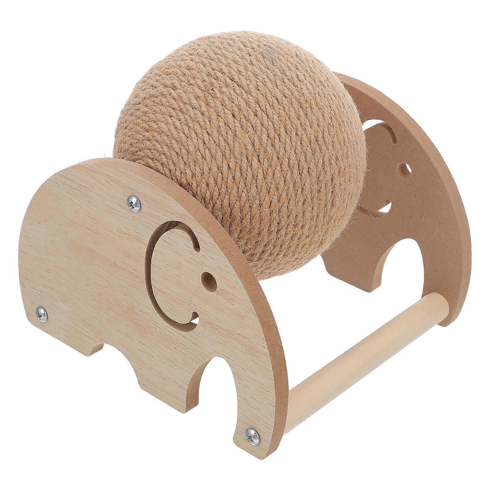 Interactive Cat Toy Sisal Scratching Ball with 2Pcs for Small Pets