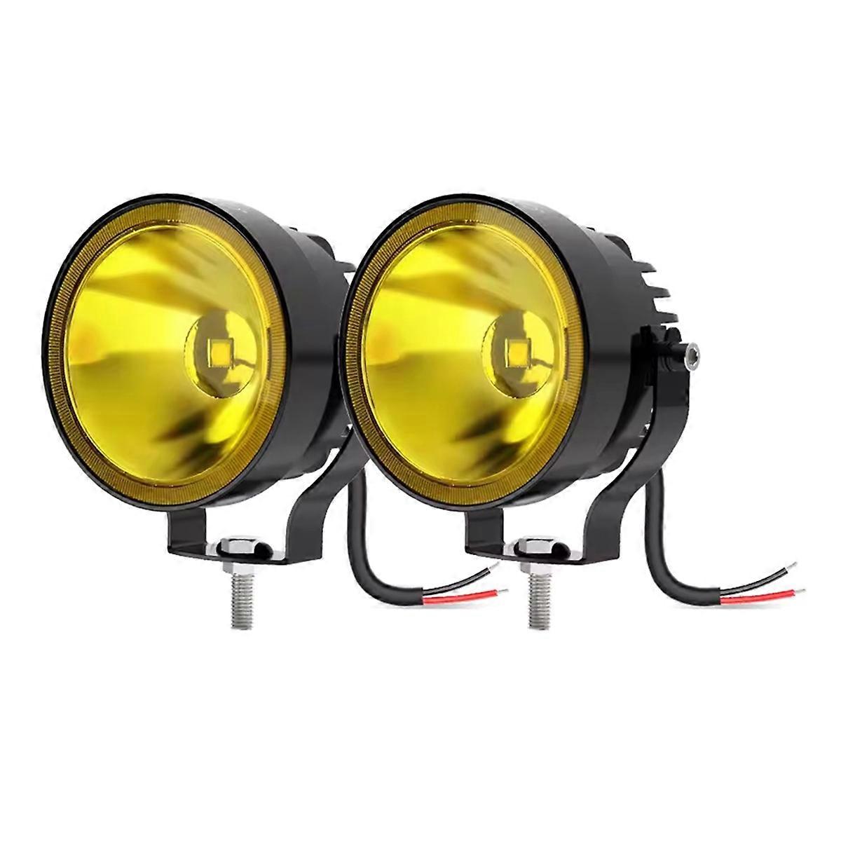 2pcs 4 Inch Led Work Light for Motorcycle ATV Boat Yellow