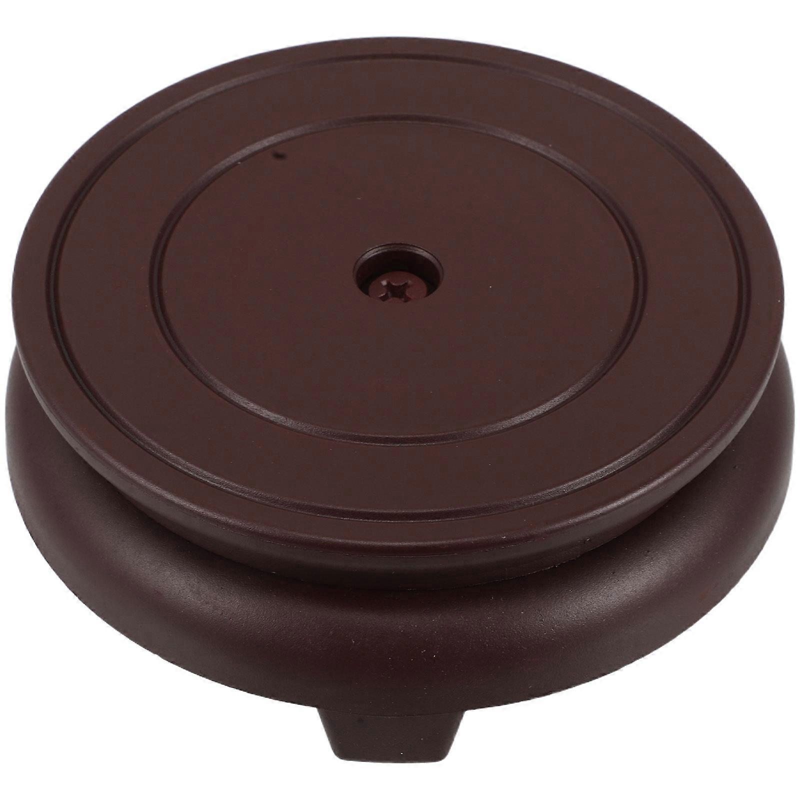 Oriental Resin Flower Pot Base Red for Decorative Home Display